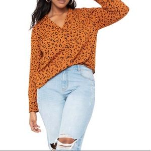 NWT: Eloquii Cheetah Print Blouse